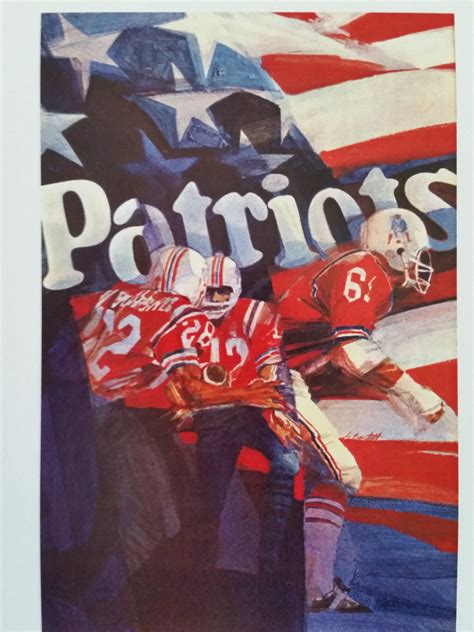 Vintage Nfl Posters 1971 New England Patriots New England Patriots