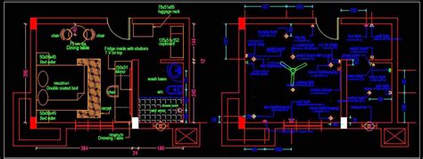 Hotel Guest Room Furniture Layout Plan Autocad Dwg Detail Plan N Design