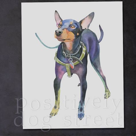 Toy Manchester Terrier Fine Art Print Of Original Watercolor Etsy