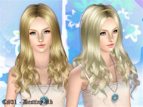 Destiny Hairstyle By Cazy Sims 3 Hairs Sims Hair Hair Styles Sims