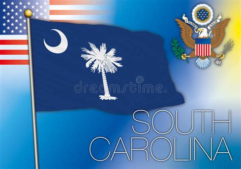 South Carolina Flag Stock Illustration Illustration Of Continent