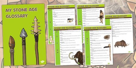The Stone Age Glossary Stone Age History Resources National Curriculum
