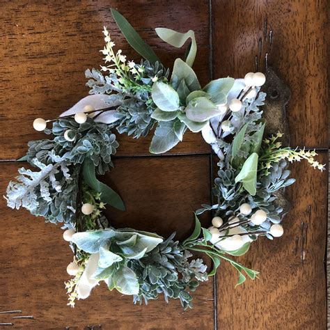 Compare prices on popular products in home decor. Evergreen Candle Ring Candle Ring with White Berries ...