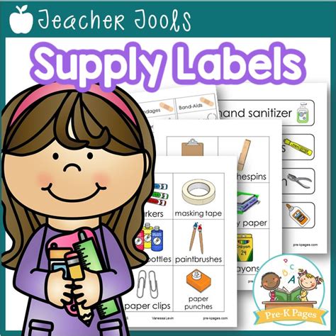 Printable Classroom Supply Labels Pre K Pages