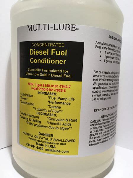 Diesel Fuel Conditioner Gallons Multi Lube