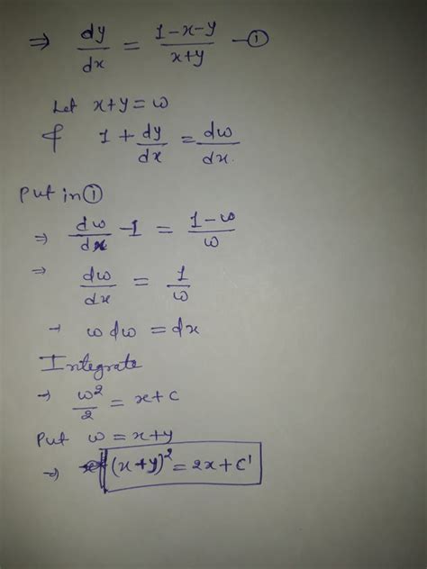 how to solve dy dx x y x y quora
