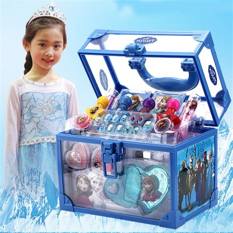 For Disney Frozen Kids Cosmetic Set For Girls Ice Princess Makeup Case