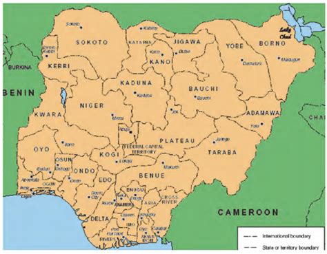 Nigeria 36 States And Capital