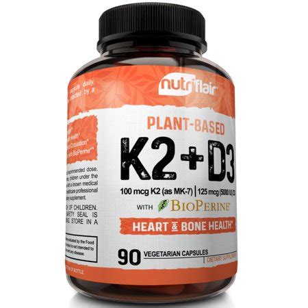 Best vitamin k2 supplement brand. Vitamin K2 + D3 with Bioperine, 90 Capsules | Walmart Canada