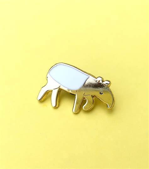 Tapir Enamel Pin Cute Animal Pin Pin Badge Hard Enamel Etsy Uk