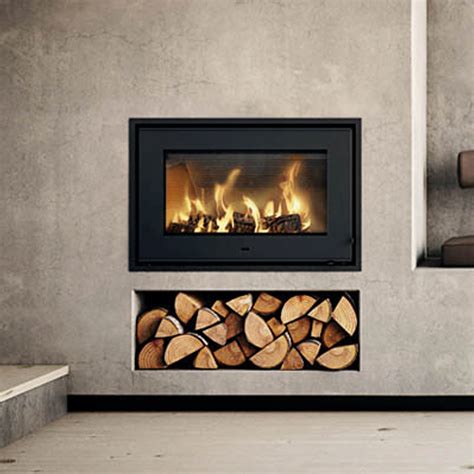 Image Result For Built In Log Burner With Logs Underneath Wood