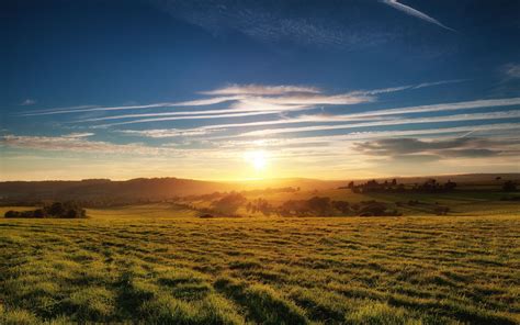 Fond Décran Lumière Du Soleil Paysage Le Coucher Du Soleil