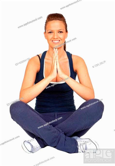 Attractive Girl Doing Yoga Stock Photo Picture And Low Budget Royalty