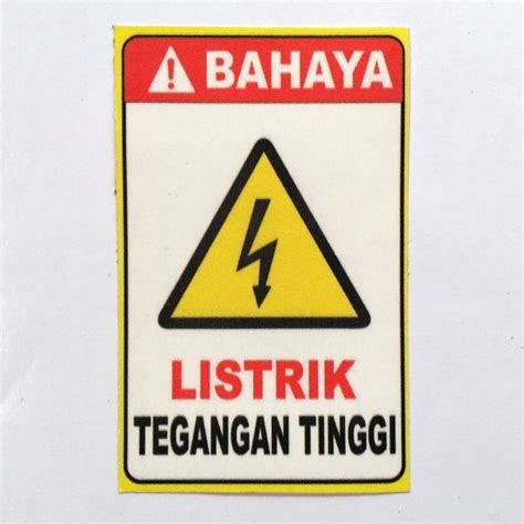 Stiker Listrik Tegangan Tinggi Bahaya Sticker K3 Kabel Listrik Panel