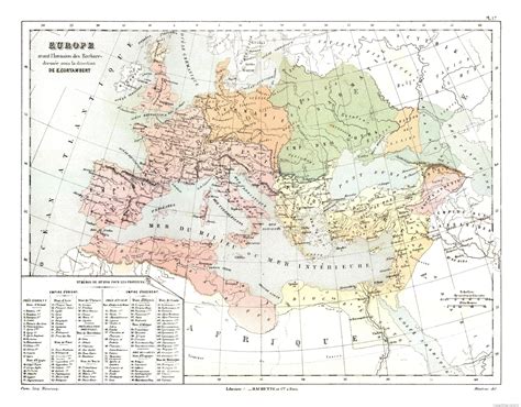 Europe Barbarian Invasions Ii Cortambert 1880 2300 X 2943