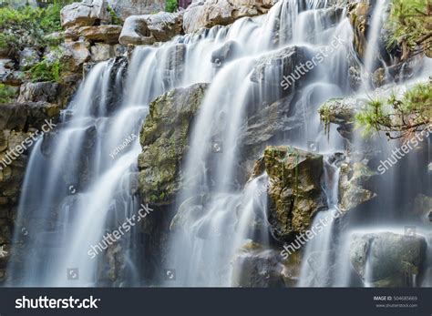 Amazing View Natural Waterfall Crystal Clear Stock Photo 504685669
