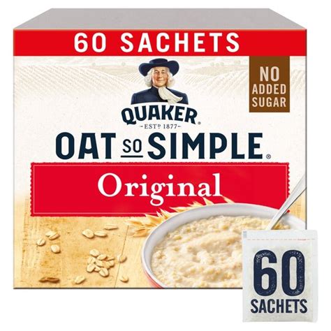 Quaker Oat So Simple Original Porridge 60 Sachet 162kg Tesco Groceries