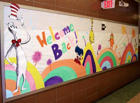 Artmuse67 My Welcome Back Bulletin Board Suess Style Dr Seuss