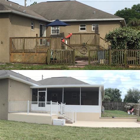 Before And After Concrete Deck And Patio Concrete Deck Concrete