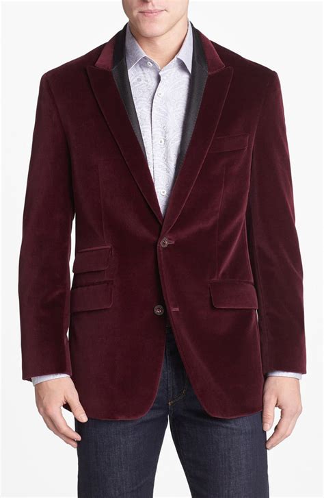 Mens Burgundy Velvet Jacket 2 Buttons Blazers Jacket Hosting Etsy