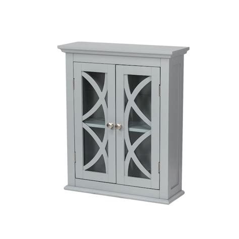 Glitzhome 20 In W X 24 In H X 7 In D Gray Bathroom Wall Cabinet In The