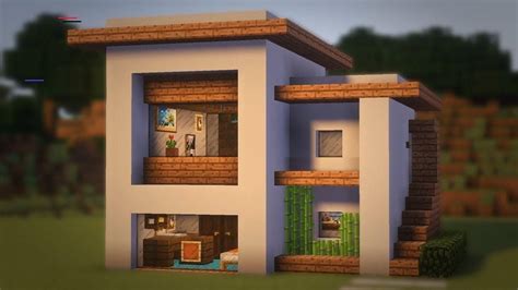 Minecraft How To Build A Small Modern House Tutorial Interior 19