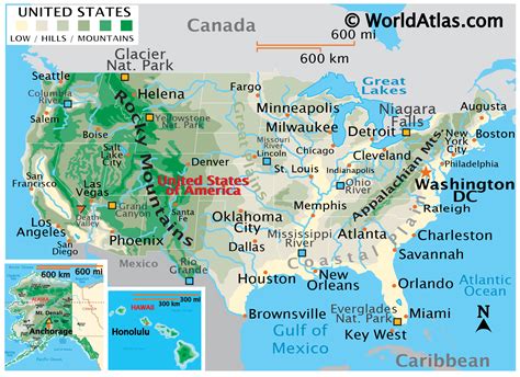 Physical Features Of United States Map United States Map Europe Map