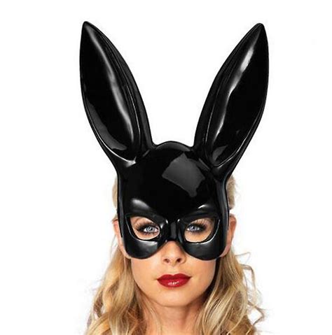 masque de lapin masquerade rabbit mask femmes sexy black long ears rabbit bunny party fruugo ch