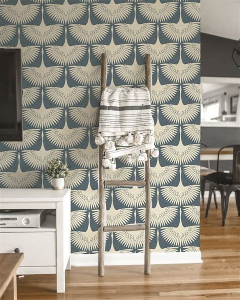 Tempaper Feather Flock Removable Wallpaper Neiman Marcus