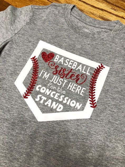 Baseball Sister Im Just Here For The Concession Stand Etsy