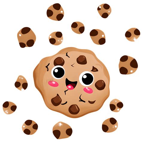 Chocolate Chip Cookie Smiley Face · Creative Fabrica