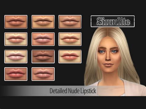 The Sims Resource Detailed Nude Lipstick By Simulite Sims Sims