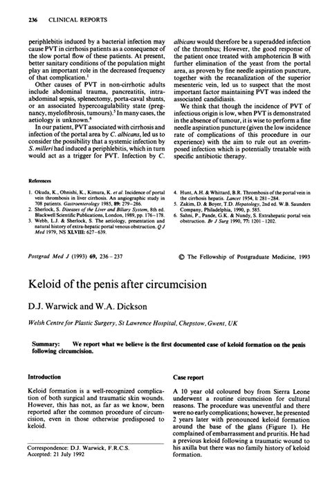 Pdf Keloid Of The Penis After Circumcision