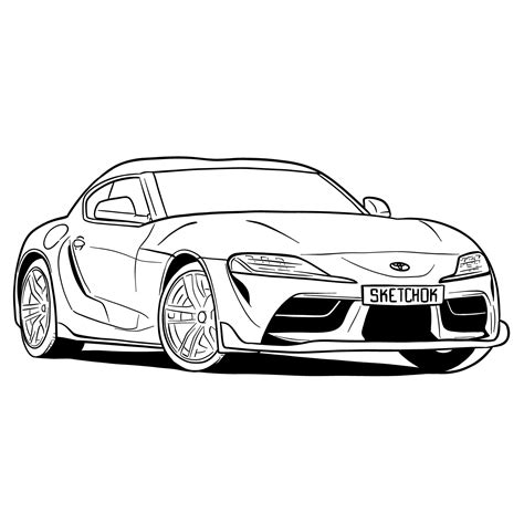 Toyota Supra Drawing Sketch Coloring Page Toyota Supra Classic Images