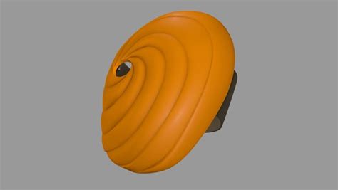 3d Mask Obito Orange Turbosquid 1711559