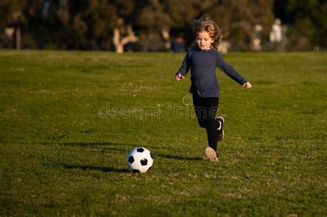 Sports Kid During Soccer Training Soccer Boy Child Play Football Kid