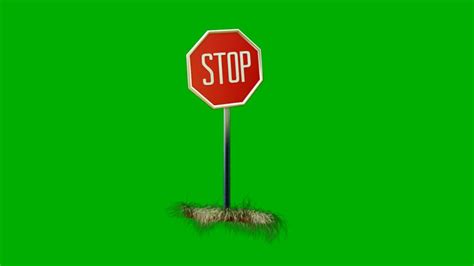 Stop Sign Free Green Screen Video Youtube