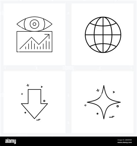 Pack Of 4 Universal Line Icons For Web Applications Advice Arrow
