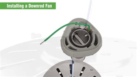 Slide the canopy over the downrod and pick up the fan by the housing and place this into the ceiling bracket already installed. Hunter Fans - Installing the Ceiling Bracket - YouTube