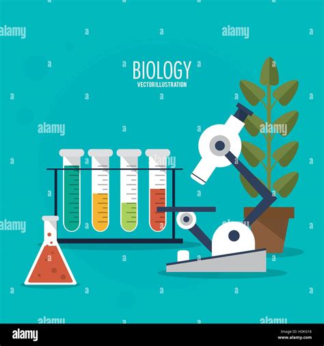 Biology Design Lab Icon Flat Illustration Vector Stock Vector Image