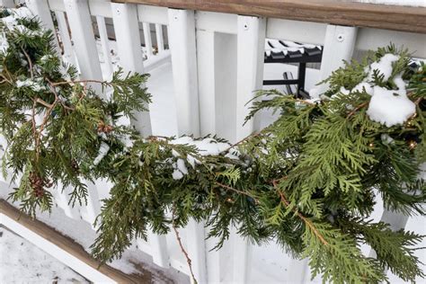 Cedar Christmas Porch And Entry Inspiration Pine And Prospect Home