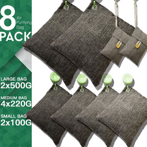 dtxdtech bamboo charcoal bags 8 pack 2x500 g 4x220 g 2x100 g activated 5019153727356 ebay