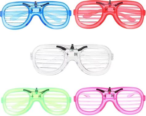 sl led shutter glasses flashing light up glasses slotted shutter shade eyeglasses glow eyewear