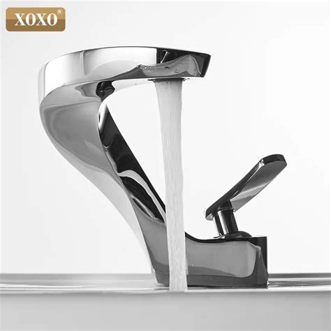 Xoxo Basin Faucet Cold And Hot Waterfall Contemporary Chrome Brass Bathroom Basin Sink Mixer