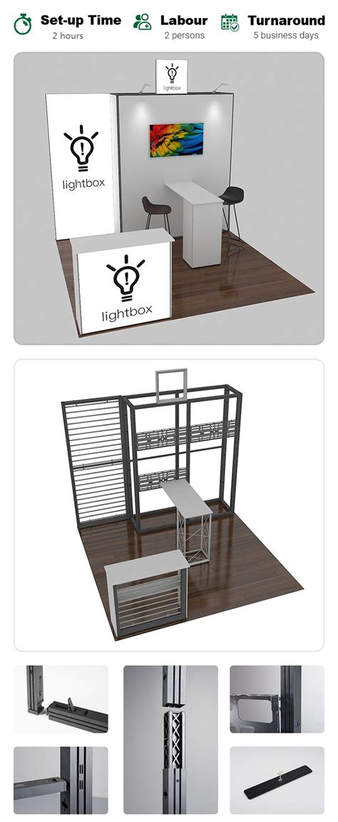 Modular Trade Show Booth 10x10 Trade Exhibition Booth Portable Backlit Display Stand Buy Trade