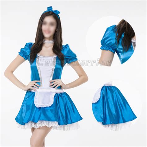 Oktoberfest Beer Garden Girl Uniform Tranditional Fancy Blue Dress