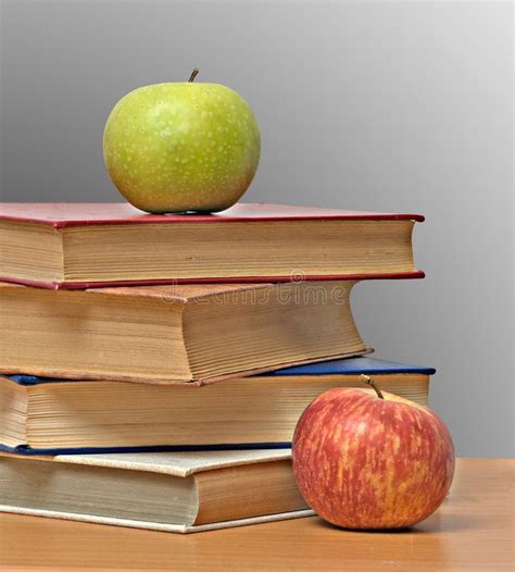 Red Apples And Book Stock Photo Image Of Leaf Classroom 16503014