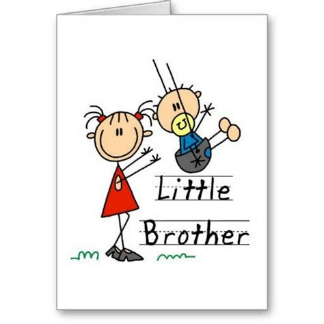 Little Brother Stick Figure Drawing Stick Figures Ts For Brother