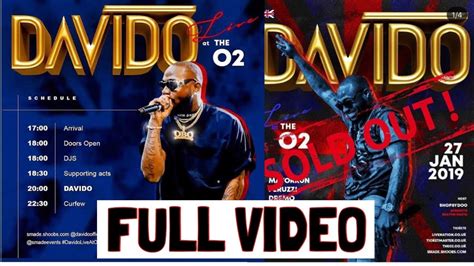 Davido O2 Sold Out Concert Full Video Youtube