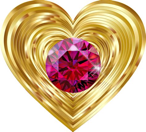Download Gold Heart Jewel Diamond Royalty Free Stock Illustration Image